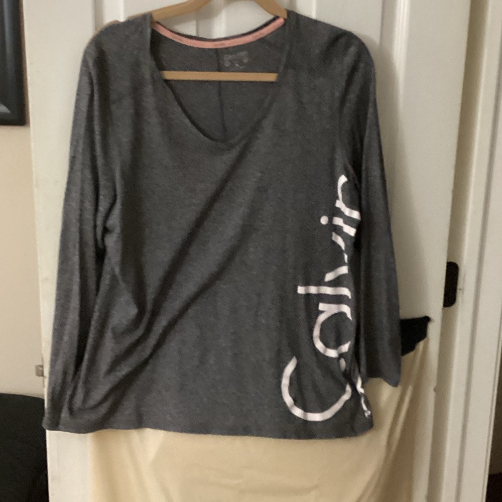 Calvin Klein Charcoal Long Sleeve Tee